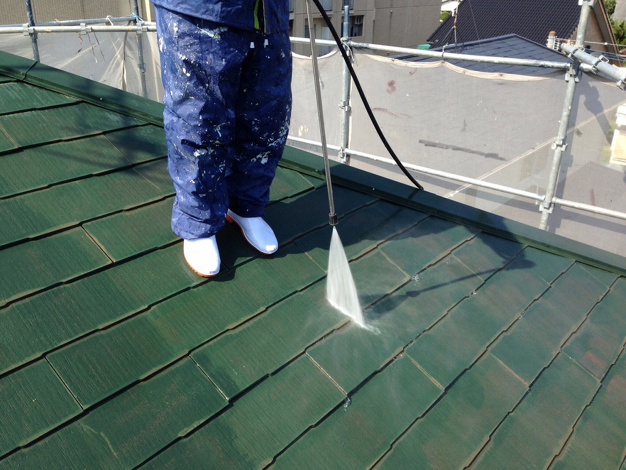 屋根の洗浄