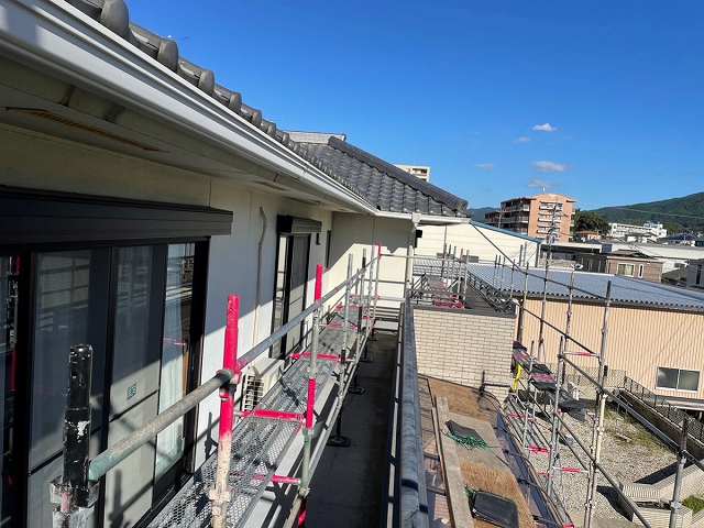篠栗町Y様邸足場組み立て